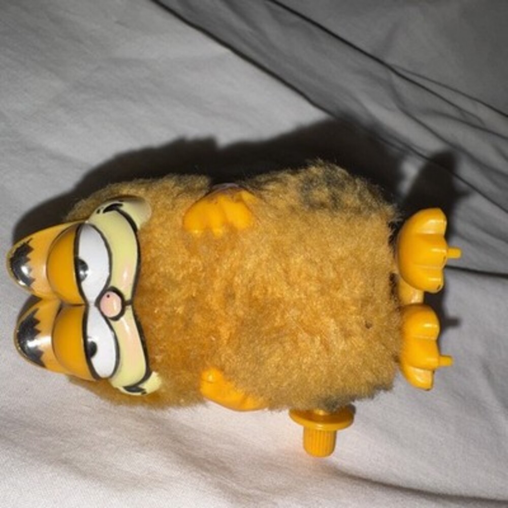 Vintage Garfield Wind Up Hopper Toy 1981 Kats Meow Figure Jim Davis WORKS